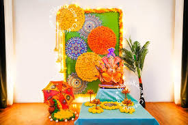 ganesh chaturthi decorations at home