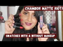 chambor matte riot lipsticks with