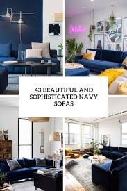 sophisticated navy sofas