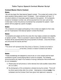 table topic master script pdf fill