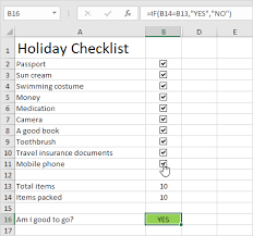 insert a checkbox in excel in simple