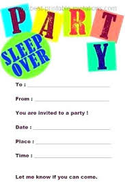 Sleepover Invitation Free Download Slumber Party Invitations