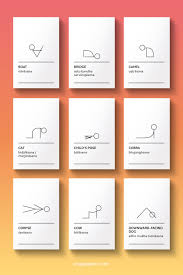 printable yoga cards with stick figures