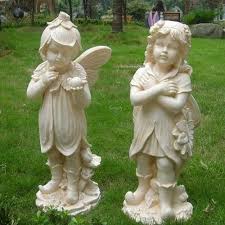 White Marble Angel Statue For Garden