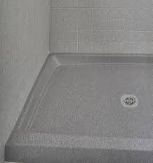 tile shower shower pan refinishing