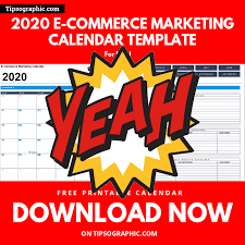 This template is available as editable excel document. E Commerce Marketing Calendar Templates For Excel 2019 2020 2021 Free Download Tipsographic Marketing Calendar Template Marketing Calendar Free Printable Calendar Templates