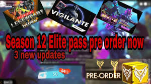 Also you can get other passes (permanent) with some luck, or with gems. Free Money For Needy Elite Pass Season 12 Pre Order Start Now Garena Free Fire 3 New Updates Killer Gaming Youtube Killer Gaming