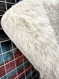 off white fur mat large fur carpet