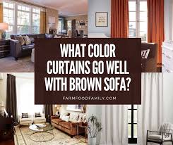 color curtains go well with brown sofa