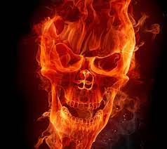flame skull wallpapers top free flame