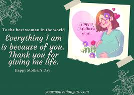 You deserve to be pampered! happy mother's day to the best mom in the world! Top 15 Heart Touching Mothers Day Quotes