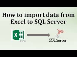 import excel data to sql ms sql