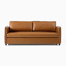 faux leather sofas west elm