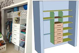 DIY Closet Organizer with Drawers and Shelves TheDIYPlan