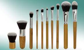 bamboo 10 piece makeup brush set
