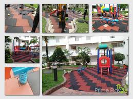 playground rubber tile installation