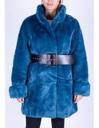 Women S Blue Fur Fake Fur Coat