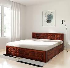 Solid Sheesham Wood Queen Size Bed