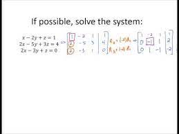 Solve 3x3 System Row Echelon Form