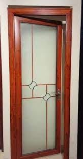 Hinged Aluminum Glass Bathroom Door
