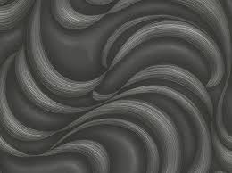 Modern Black Silver Grey Wave