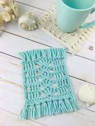 unique seaside mug rug crochet pattern