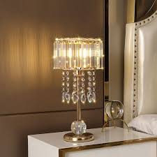 Crystal Bedside Table Lamp Decorative
