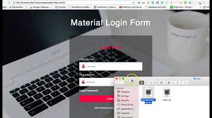 material design login page html css