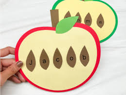 apple name craft for kids free template
