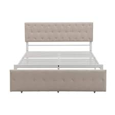 Storage Bed Metal Frame Platform Bed