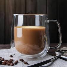 Double Wall Glass Ware Coffee Mug With