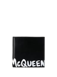 Alexander Mcqueen Logo Print Wallet Black