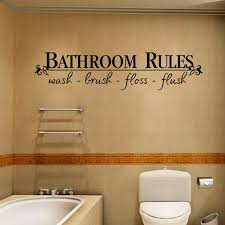 Bathroom Rules Wall Art Decoration