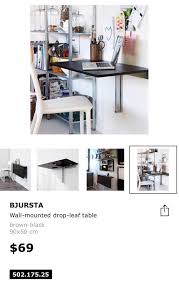 Bjursta Folding Table Ikea Drop Leaf