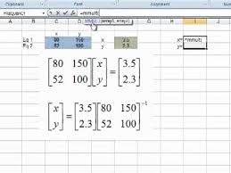 Solving System Of Equations Using Excel