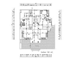 Modern House Floor Plans Autocad Drawing