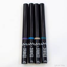 nyx glam liner aqua luxe review and