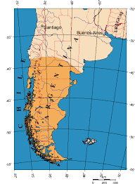 And in the red (and blue and white) corner, our tall and thin contender, chilean patagonia! Patagonia Wikipedia