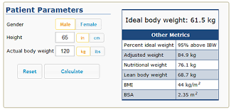 Ideal Body Weight Calculator Now Available Clincalc Com