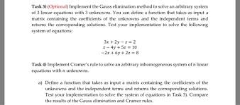 Gauss Elimination Chegg
