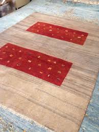 persian tribal thick gabbeh rug red