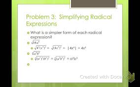 Algebra 2 Roots And Radical Expressions