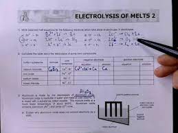 Electrolysis Of Melts 1 And 2 Answers