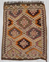 embroidered small kilim rug