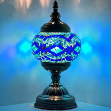 Blue Diamonds Mosaic Lamps