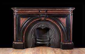 Black Marble Victorian Fireplace