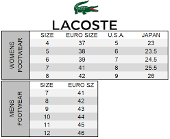 Lacoste Size Guide Wisozk