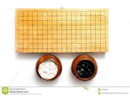 Go - the Ancient Chinese Strategy Board Game on White Stock Image - Image  of rule, right: 118629579