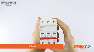 As a result, it would be a bottleneck if you put it inline with your service, restricting the whole. Clipsal 4msw3100 100 Amp Main Switch 3 Pole Youtube