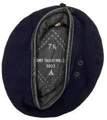 british army navy blue beret size